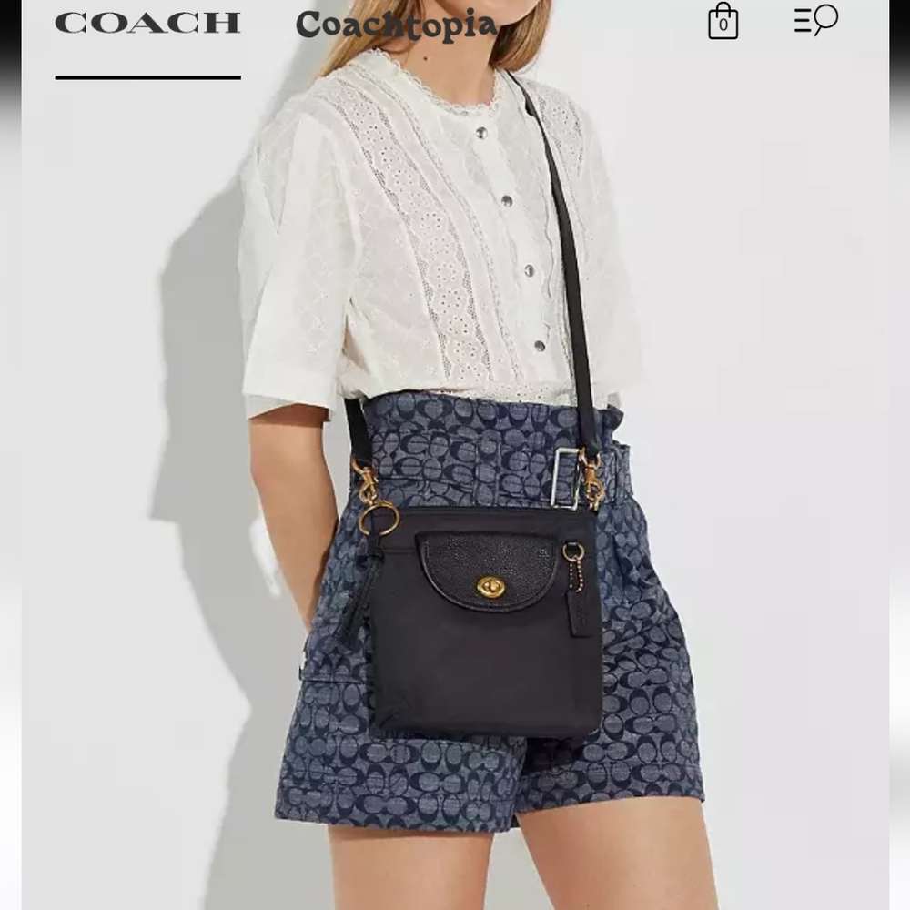 COACH Cargo Crossbody In ๐ purple Lilac lavender Colorblock - Picture 7 of 12